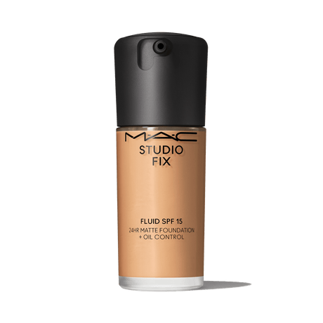 Mac Studio Fix - C5 - An image of a bottle of foundation with a black lid.