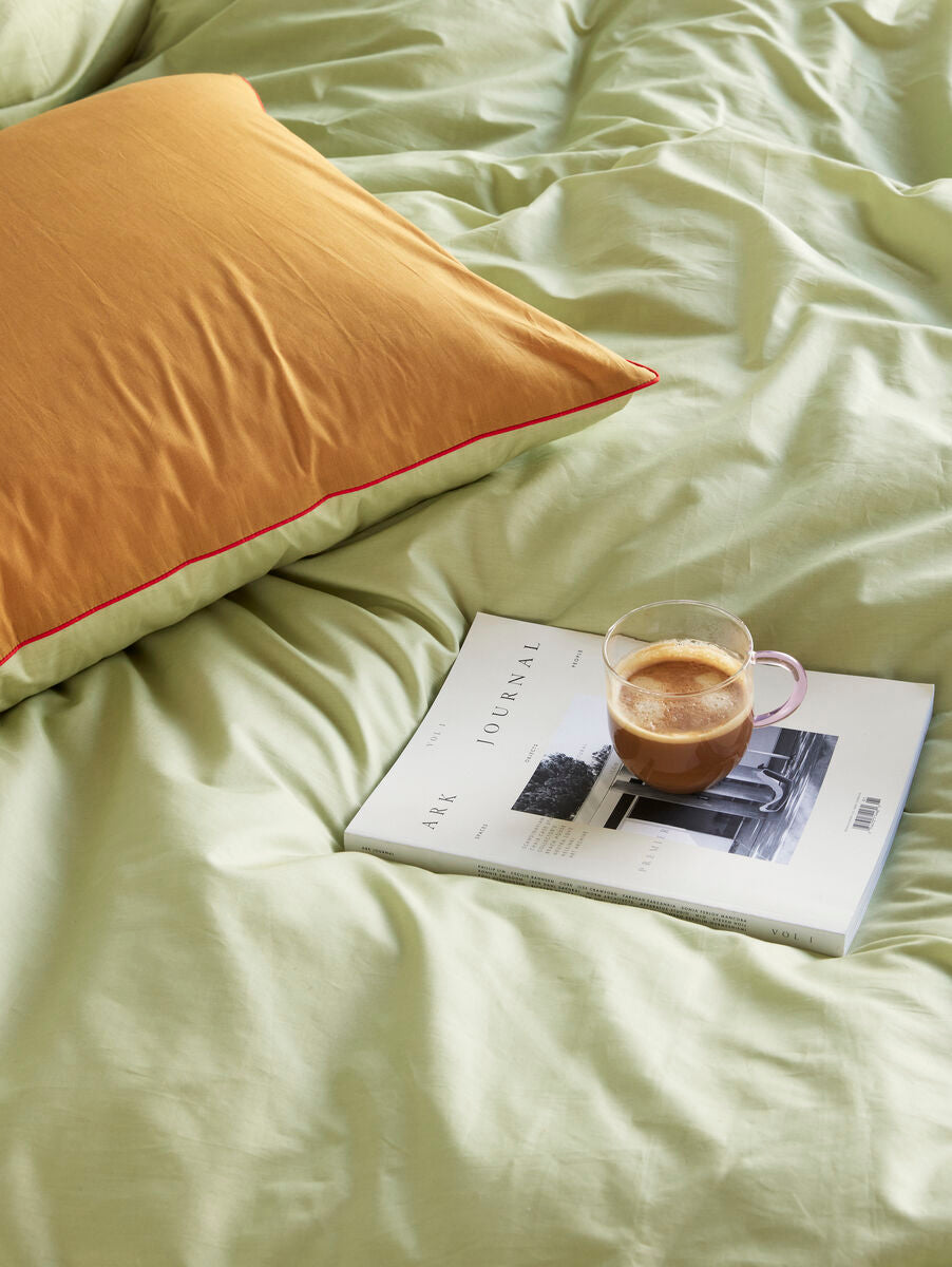 Aki Bed Linen 80/220 Green/Orange