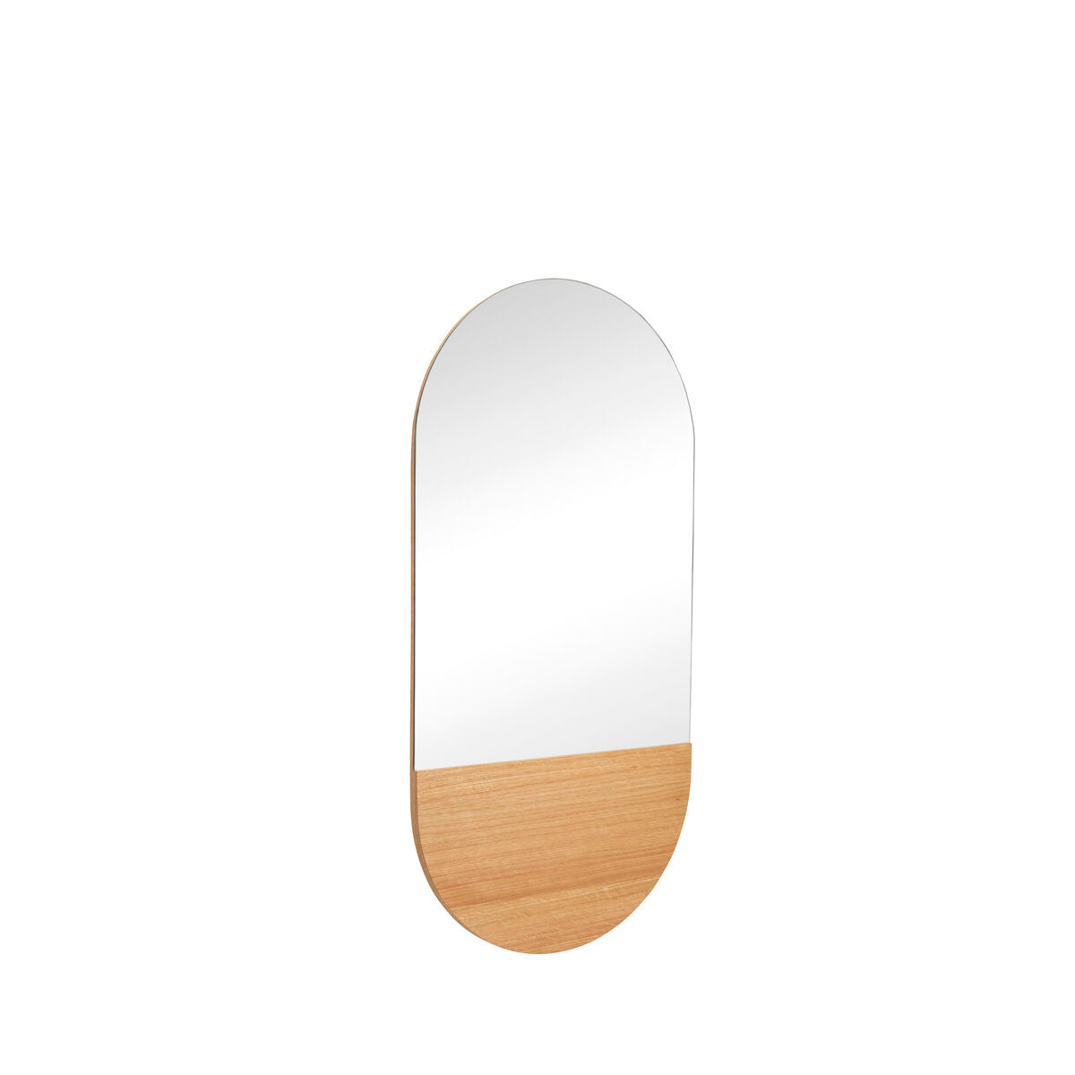 Crescent Wall Mirror Oval Natural