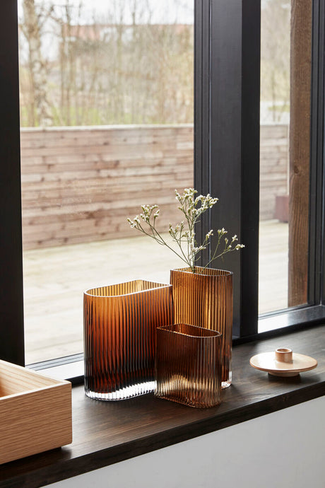 Elements Vases Amber (set of 3)