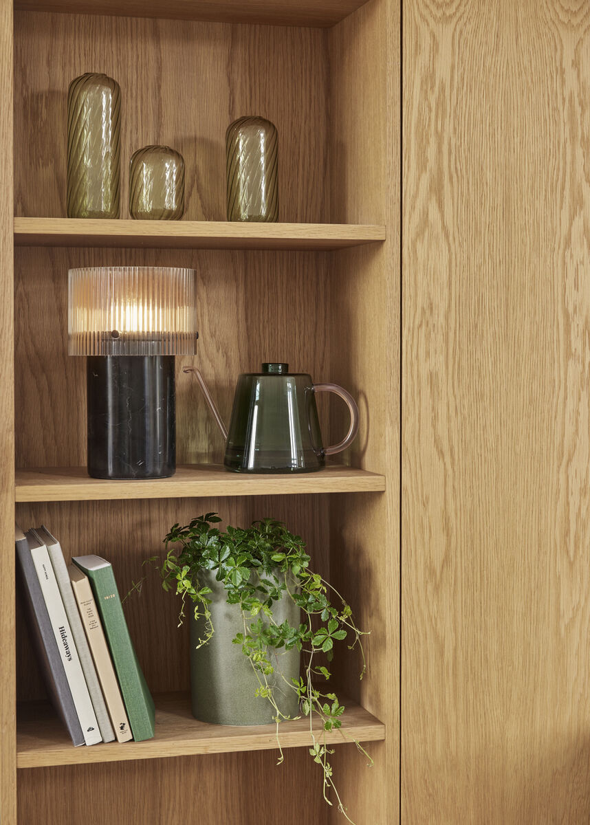 Flora Watering Can Dark green/Pink