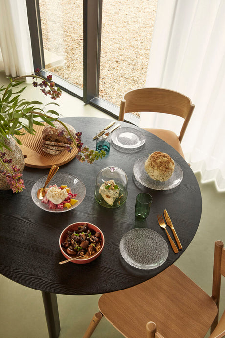 Fuyu Plate Large Textured/Clear