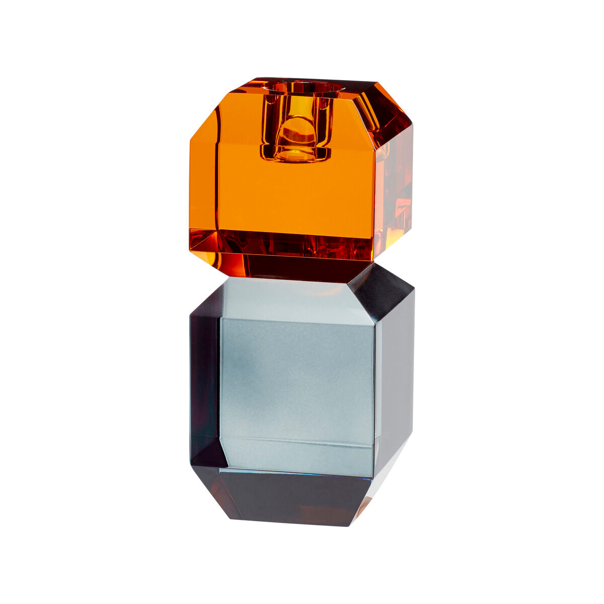 Gem Candlestick Orange/Smoked
