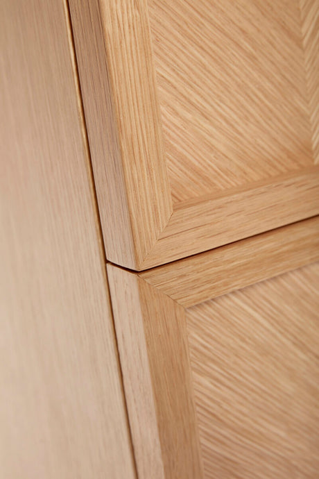 Herringbone Bedside Table Natural