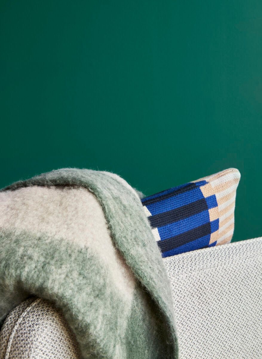 Key Knitted Cushion Blue/Sand/Grey