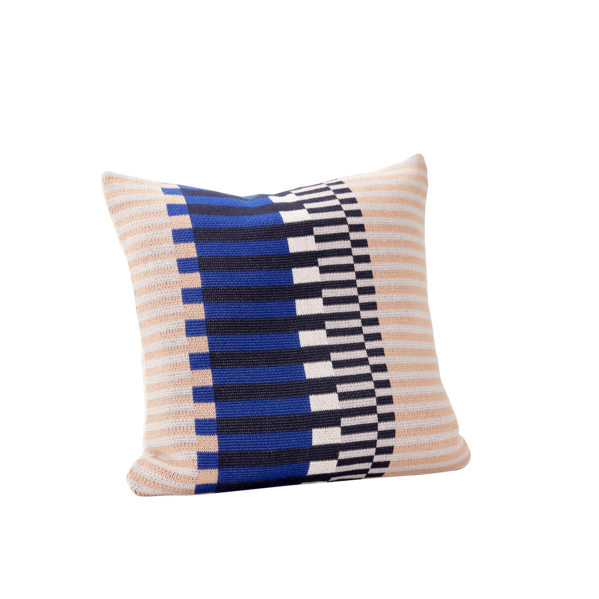Key Knitted Cushion Blue/Sand/Grey