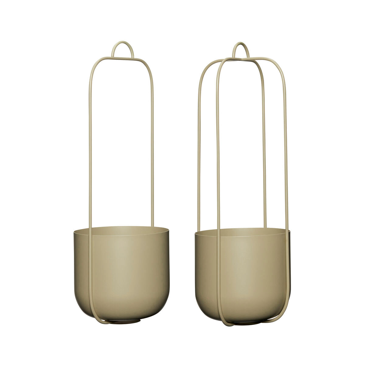 Lotus Hanging Pots Khaki (set of 2)