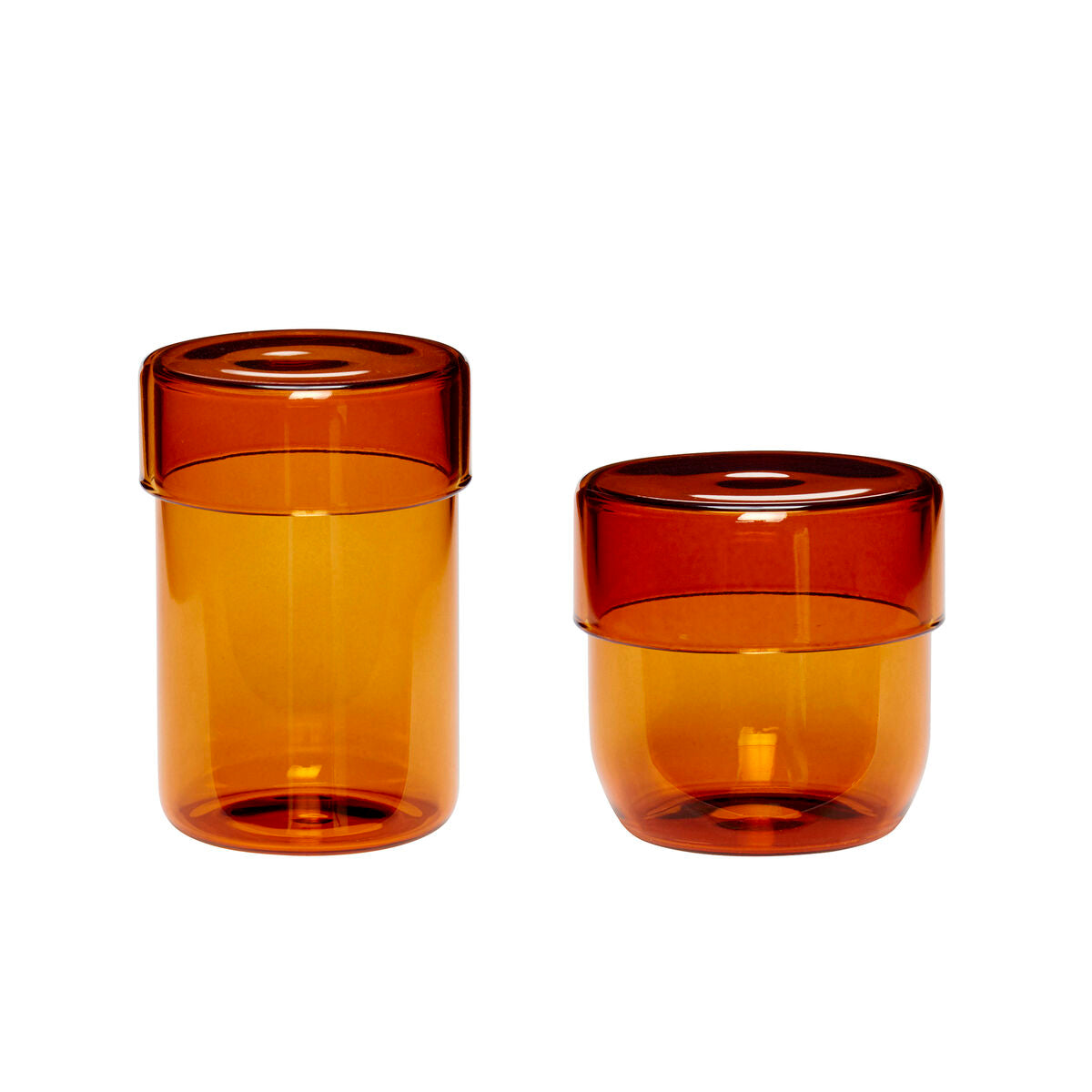 Pop Storage Jars Small Amber (set of 2)