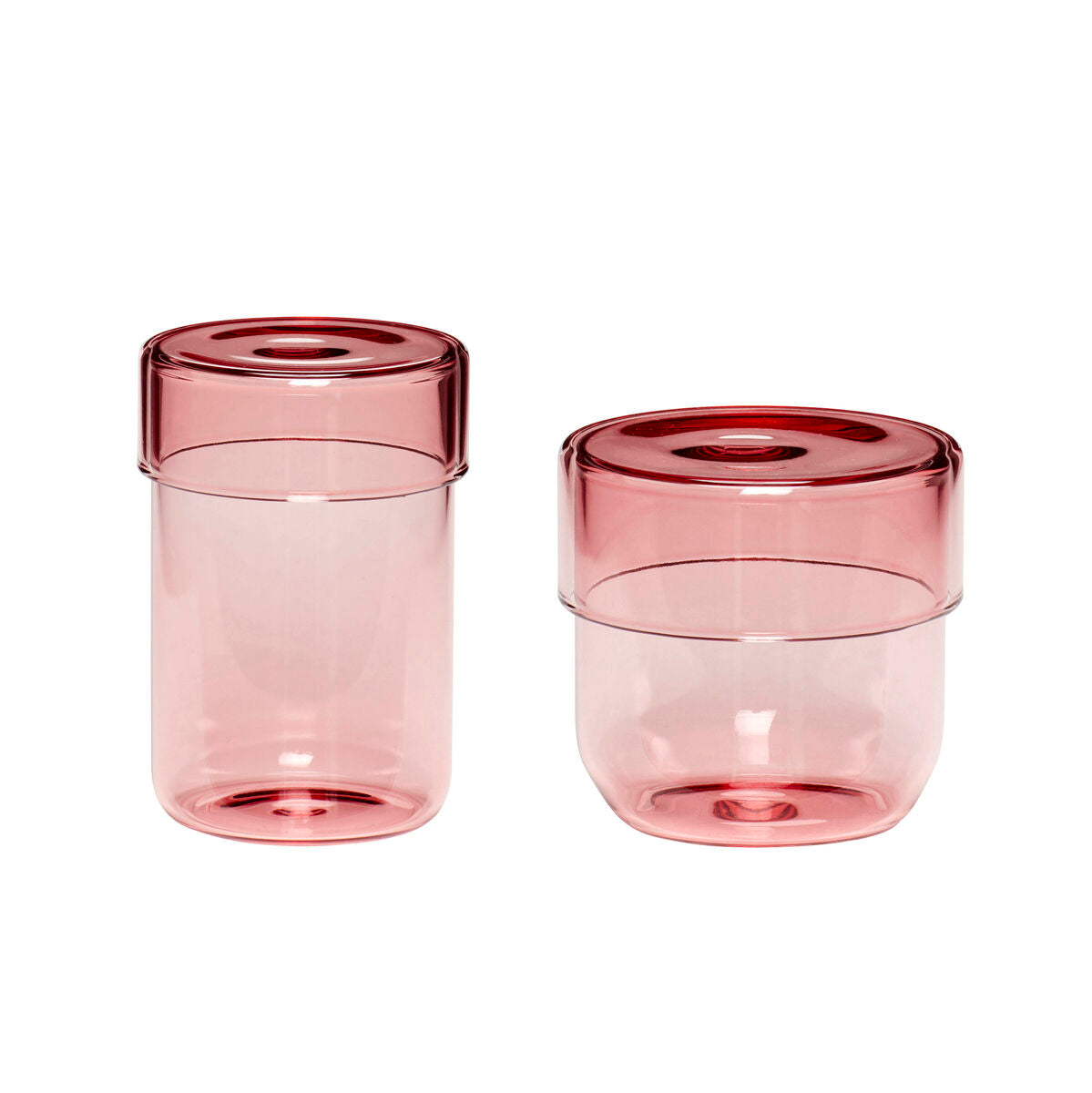 Pop Storage Jars Small Pink (set of 2)