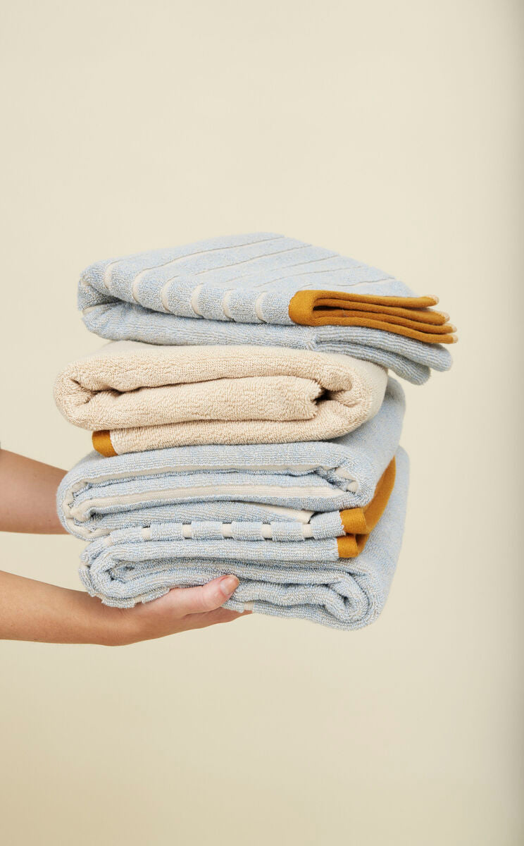 Promenade Towel Large Blue/Sand