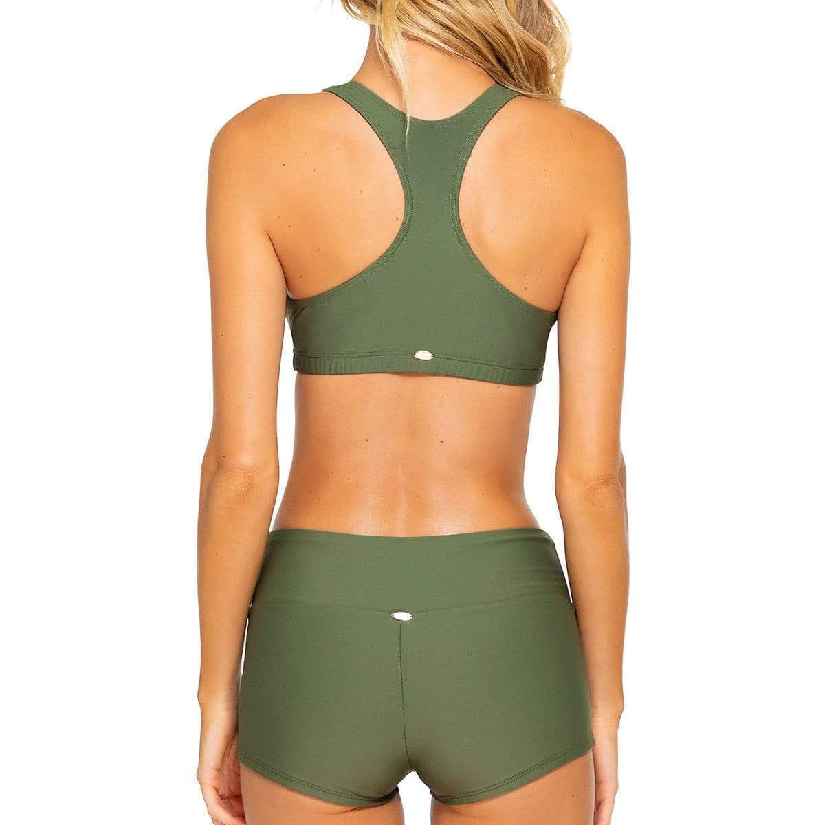 Bestswimwear - Sunsets Olive Seascape Swim Short