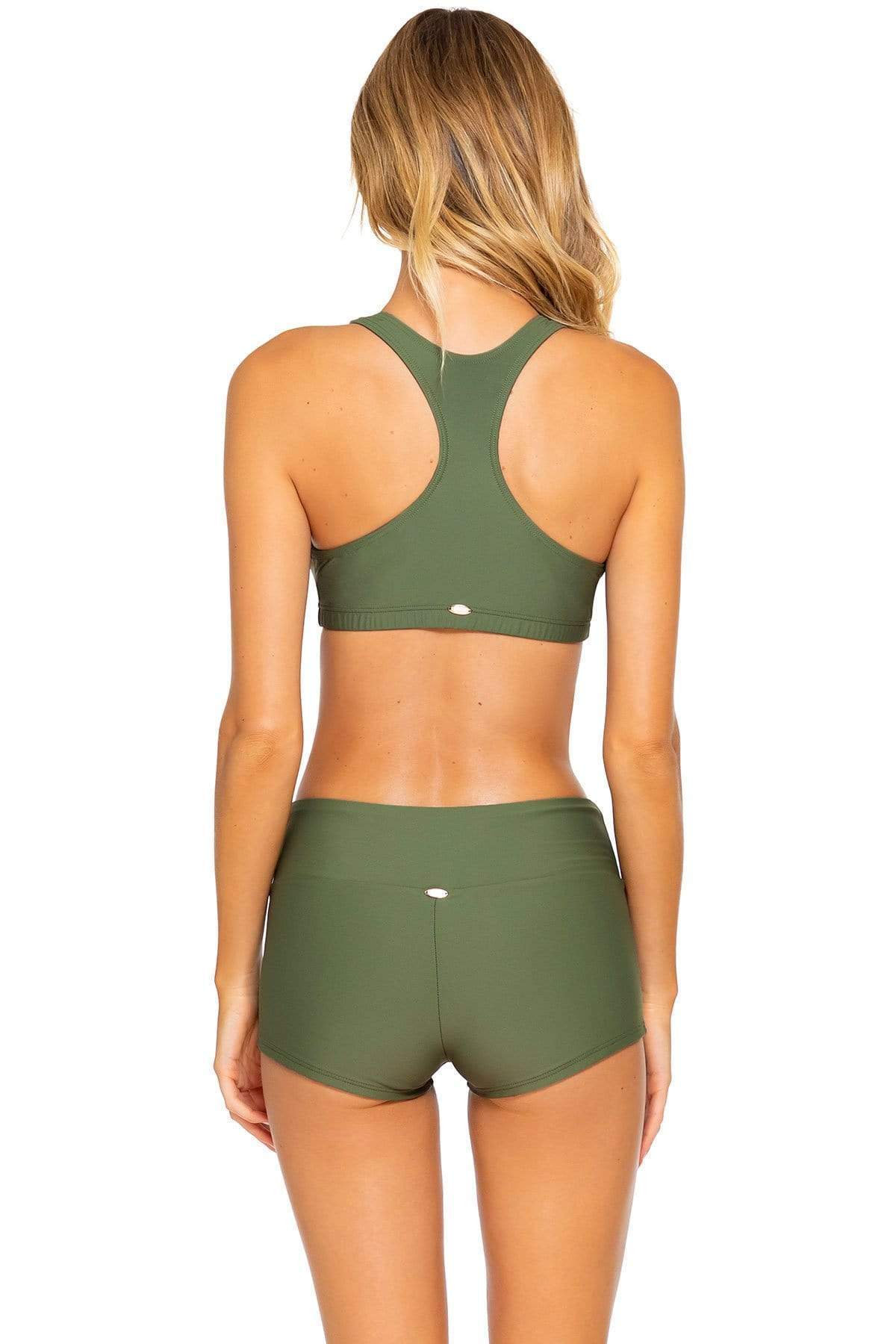 Bestswimwear - Sunsets Olive Seascape Swim Short