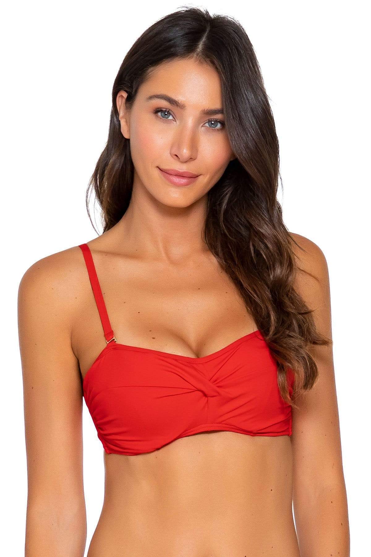 Bestswimwear - Sunsets Scarlet Iconic Twist Bandeau
