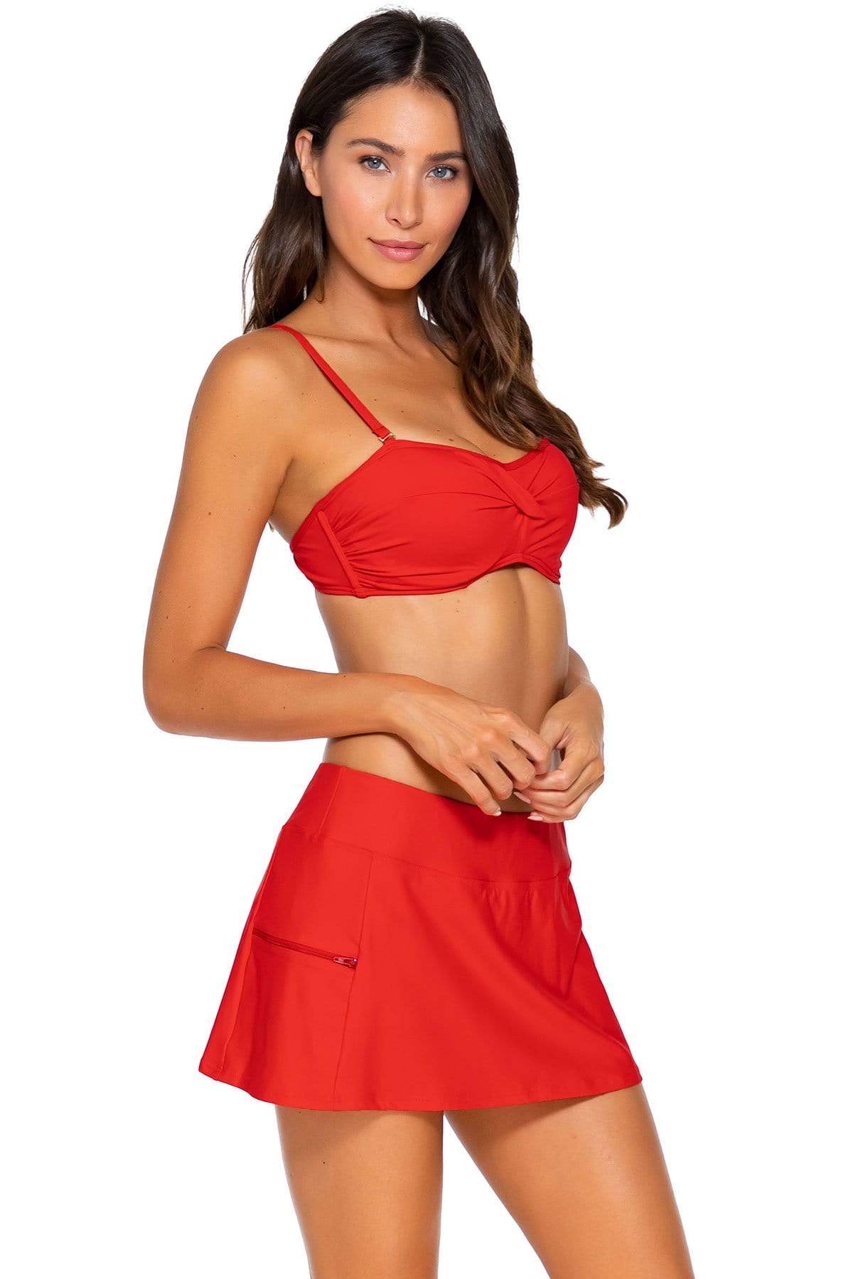 Bestswimwear - Sunsets Scarlet Sporty Swim Skirt