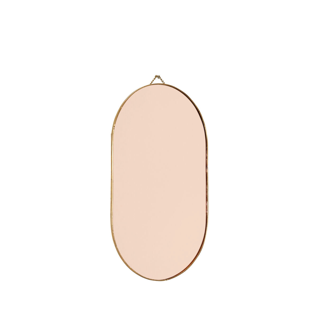 View Wall Mirror Oval Brass/Rose