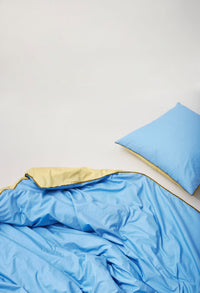 Aki Bed Linen 60/220 Blue/Yellow