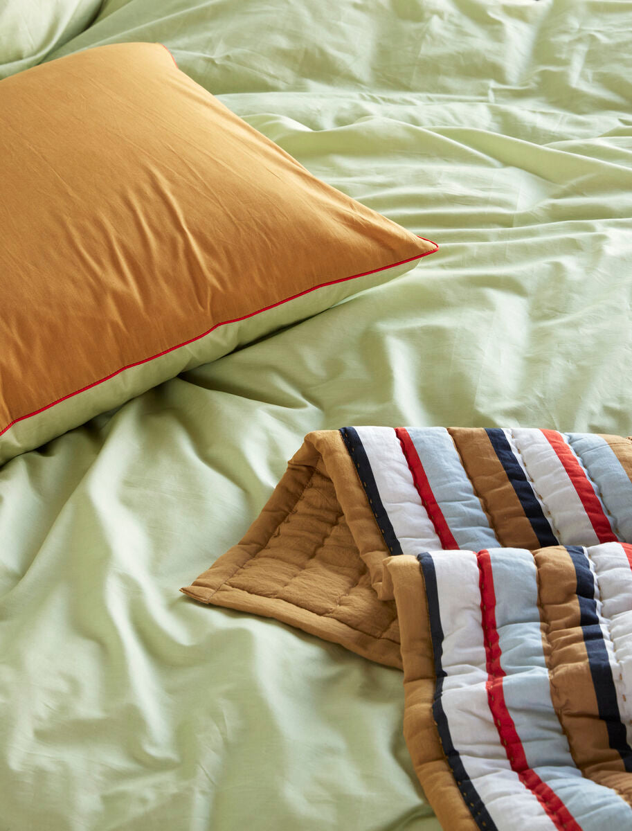 Aki Bed Linen 80/200 Green/Orange