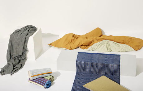 Aki Bed Linen 80/220 Green/Orange