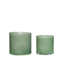 Akin Candleholders Green (set of 2)