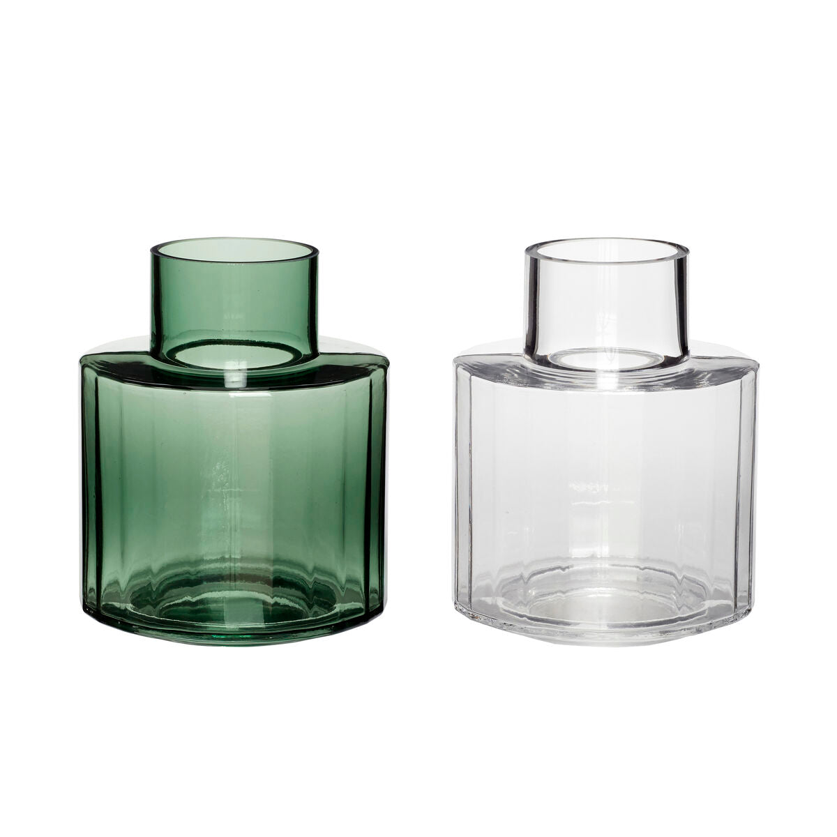 Aster Vases Green/White (set of 2)