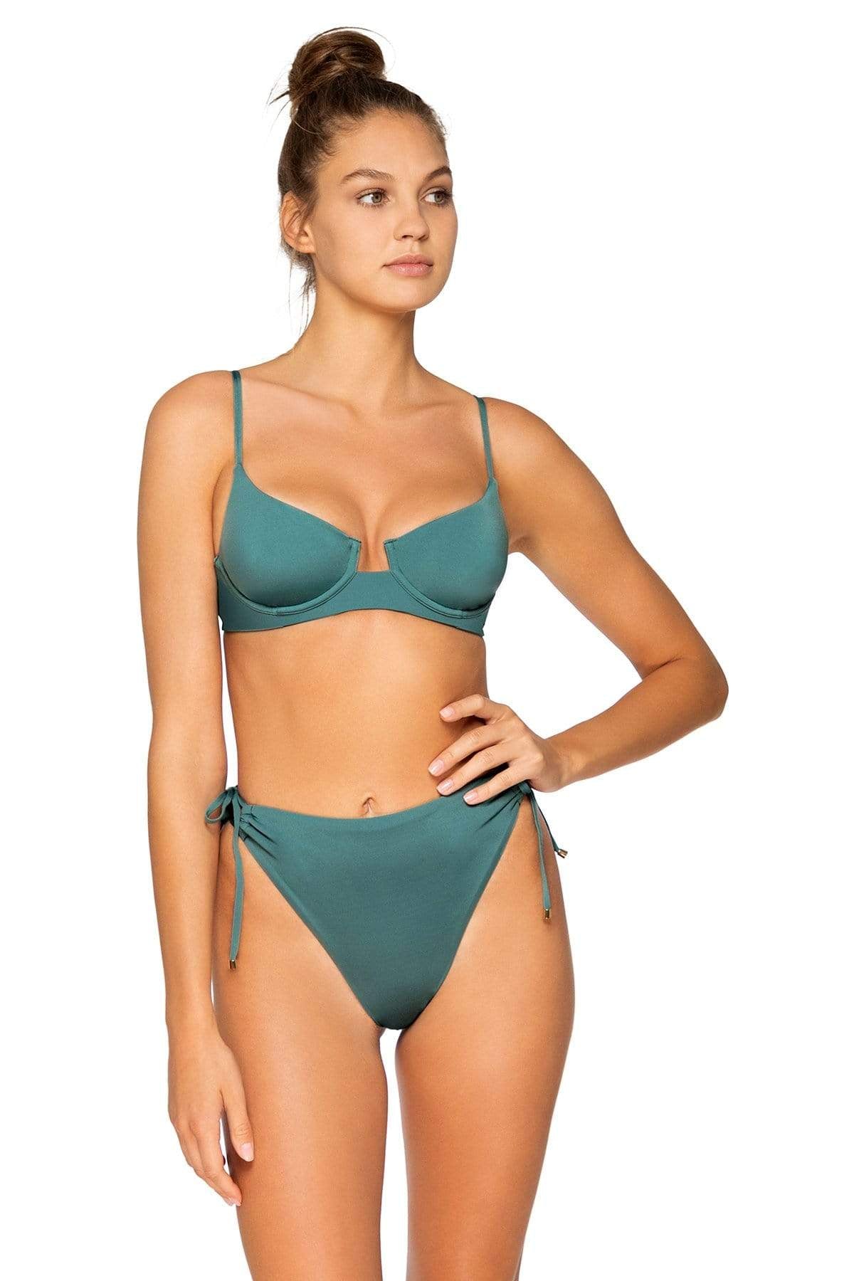 Bestswimwear -  B Swim Dark Sage Mykonos Hi-Waist