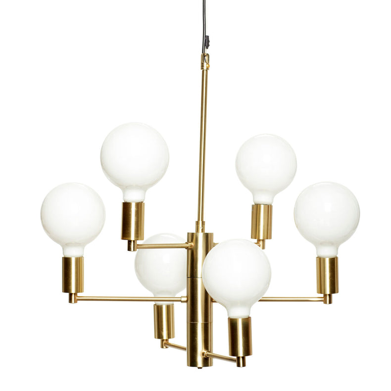 Balance Chandelier Brass/White