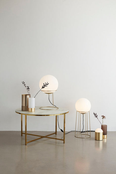 Balance Lamp Small Brass/White