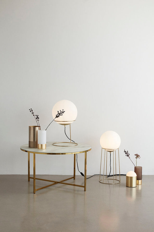 Balance Lamp Large Brass/White