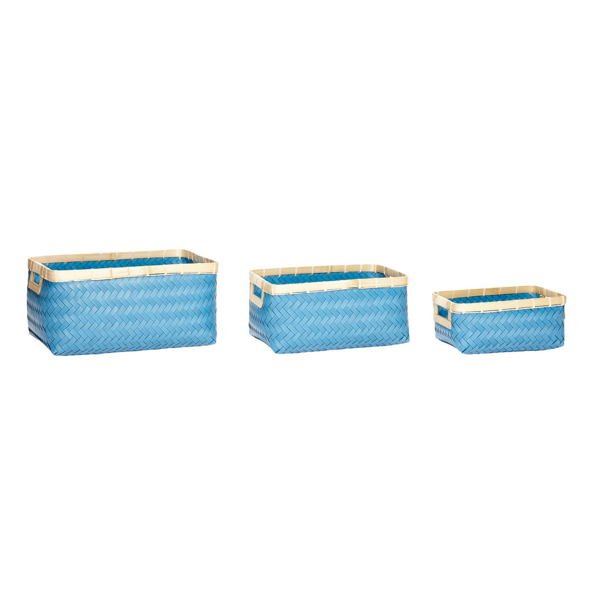 Wicked Baskets Blue/Natural (set of 3)