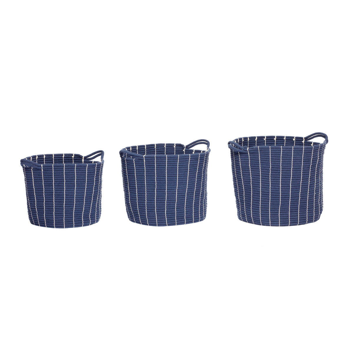 Handy Baskets White/Blue (set of 3)