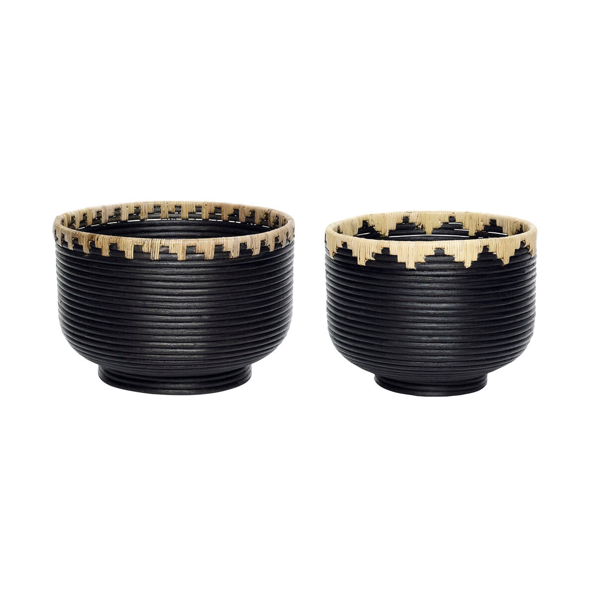 Blackie Baskets Black/Natural (set of 2)