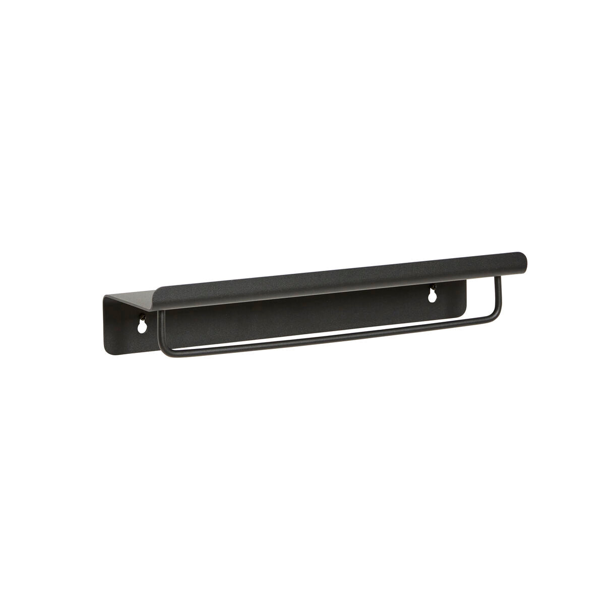 Bow Shelf Towel Holder Black