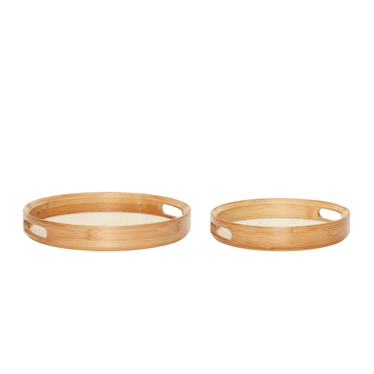 Canvas Trays Round Natural (set of 2)