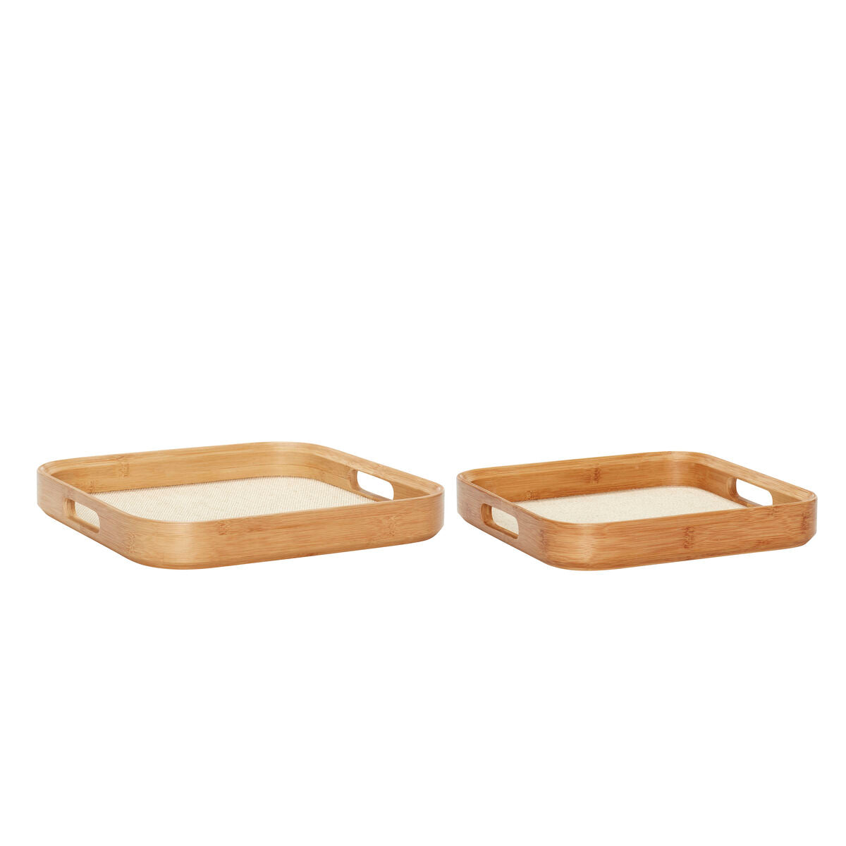 Canvas Trays Square Natural (set of 2)