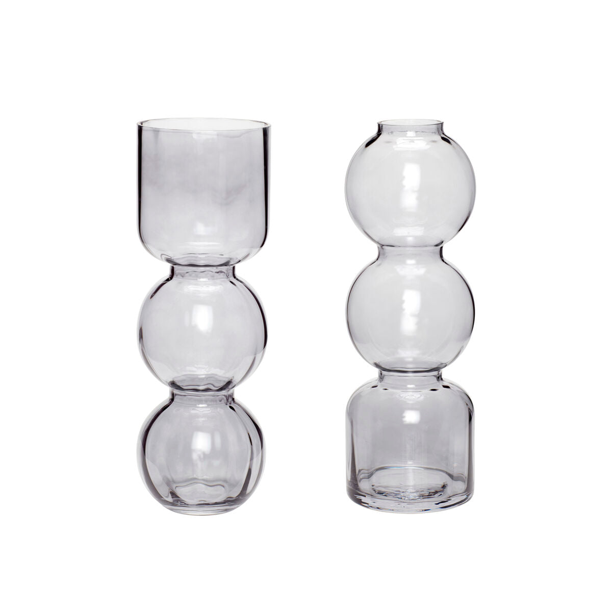 Circle Vases Smoked (set of 2)