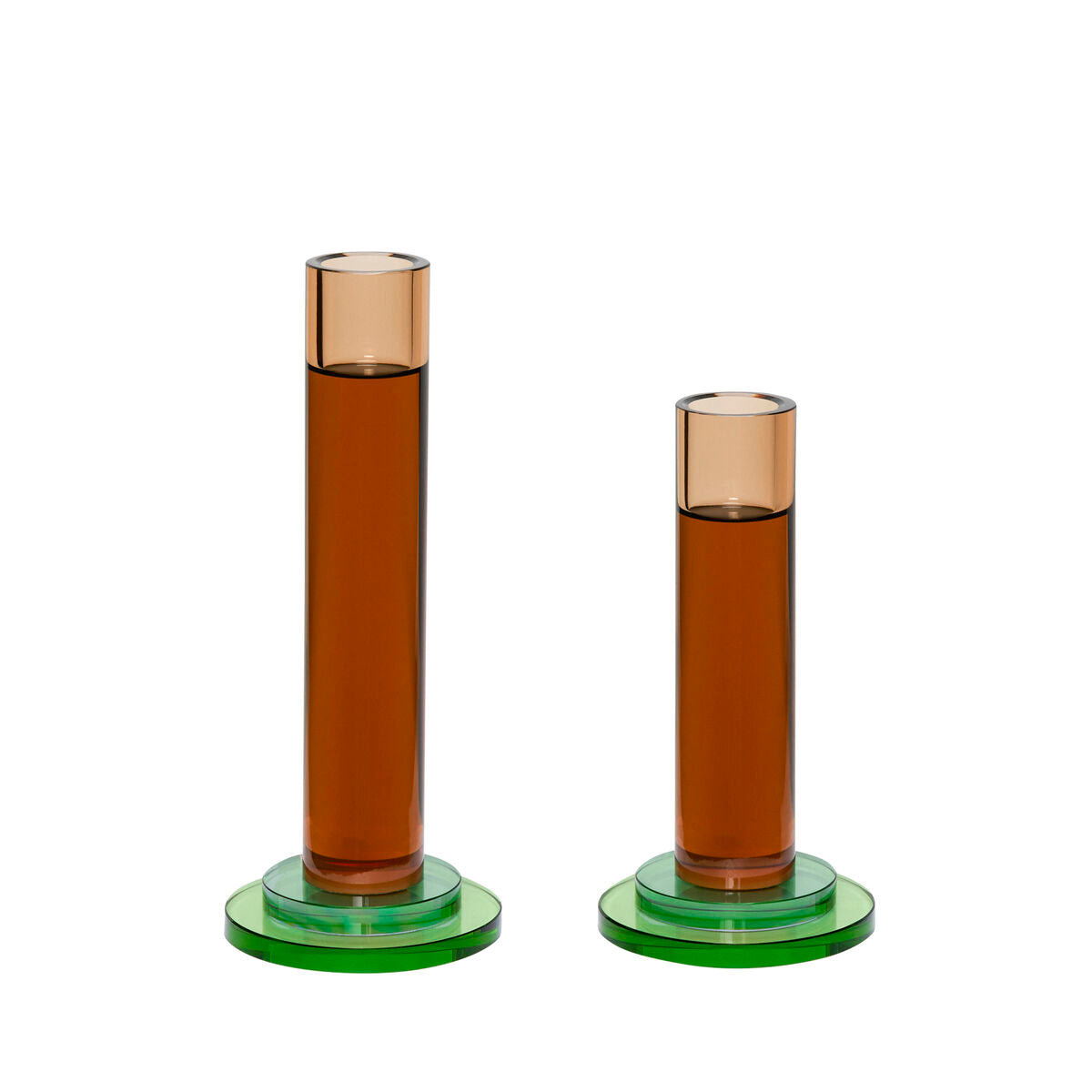 Comet Candlesticks Amber (set of 2)