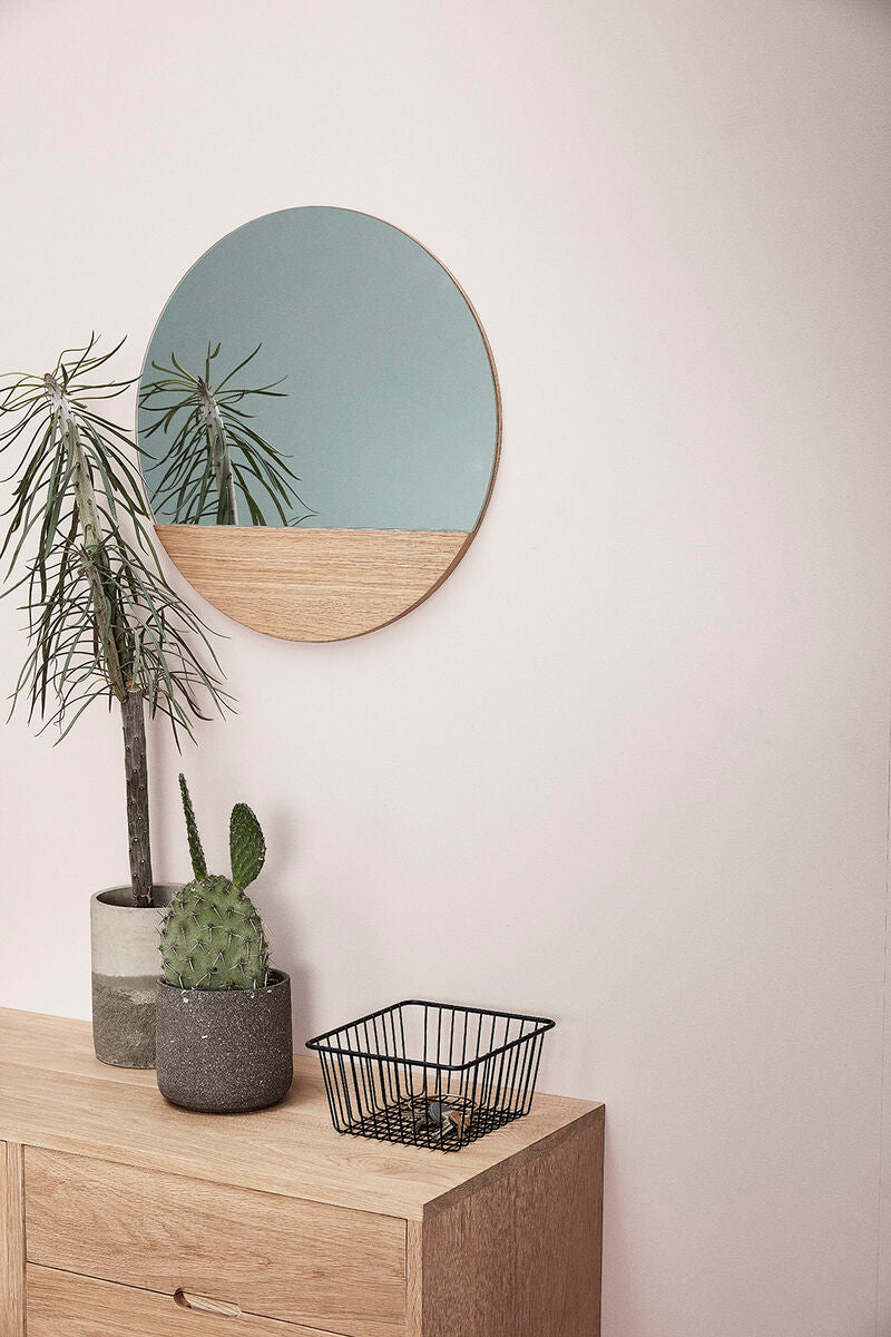 Crescent Wall Mirror Round Natural