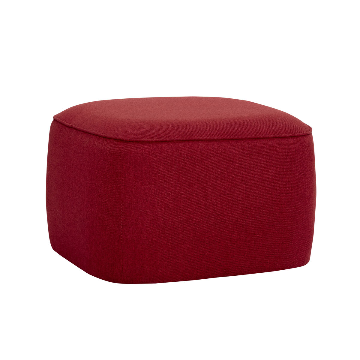 Cube Pouf Red