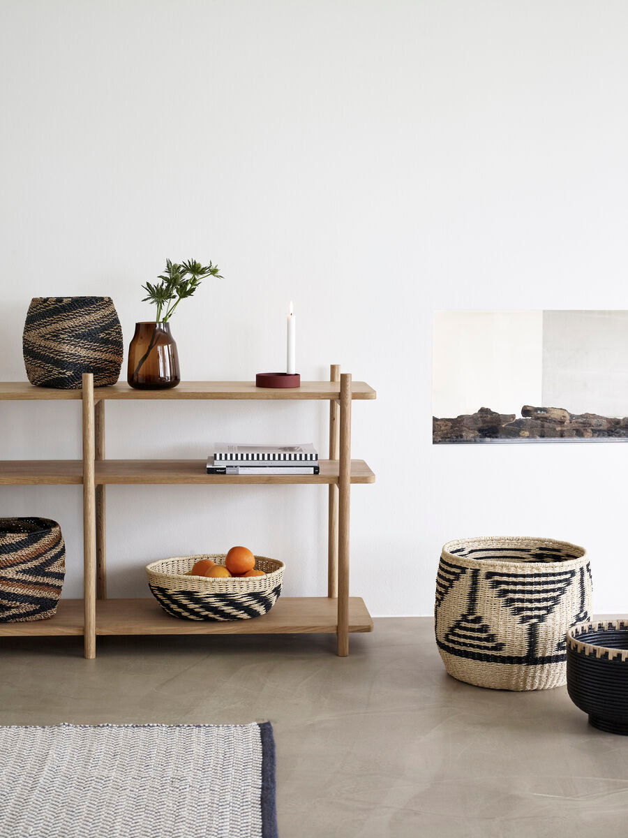 Current Baskets Black/Natural (set of 2)