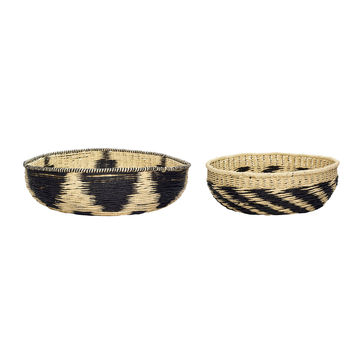 Current Baskets Black/Natural (set of 2)