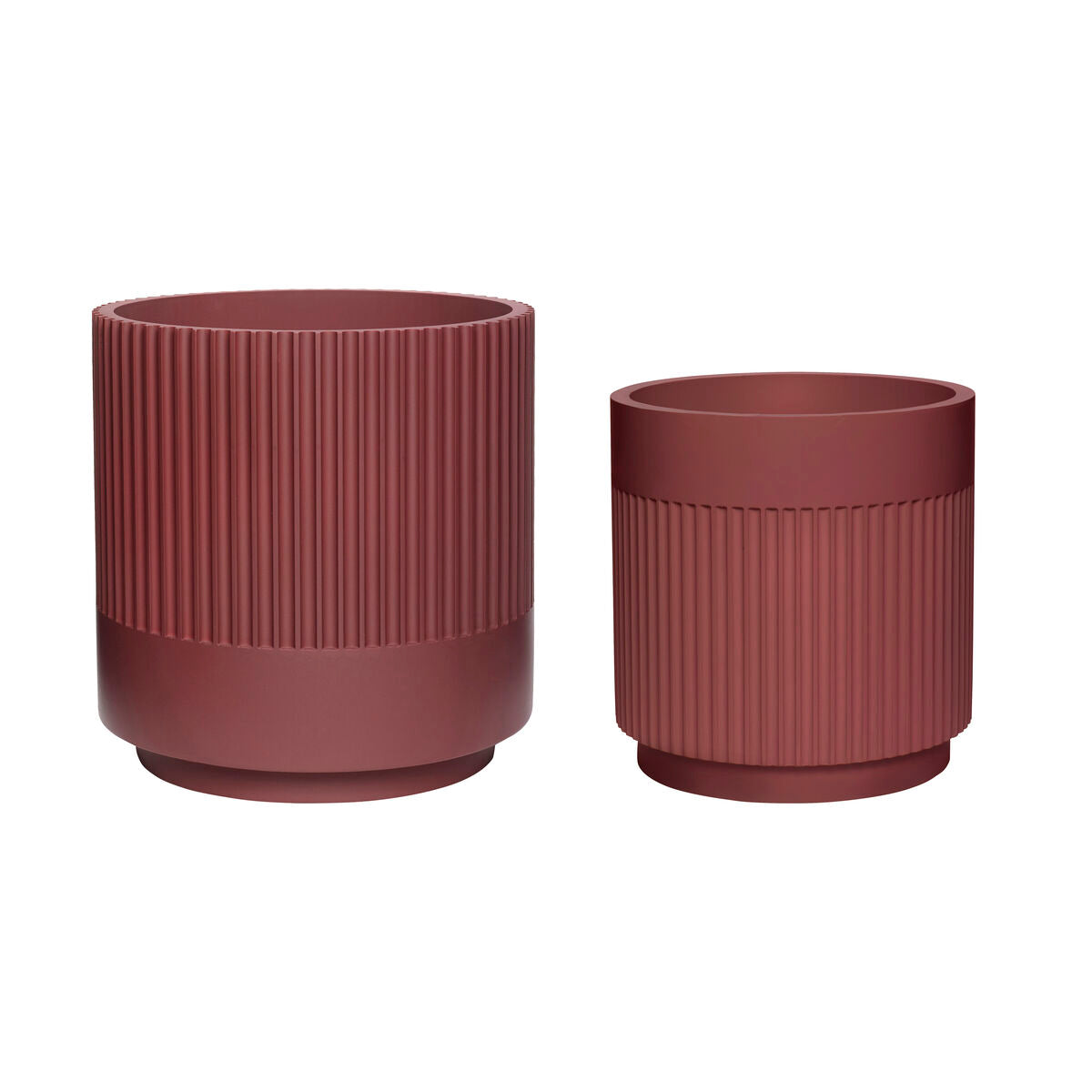 Ripple Pots Burgundy (set of 2)