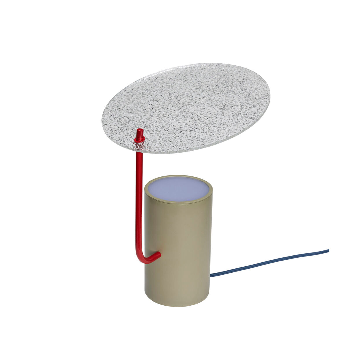 Disc Table Lamp Khaki/Red/Textured