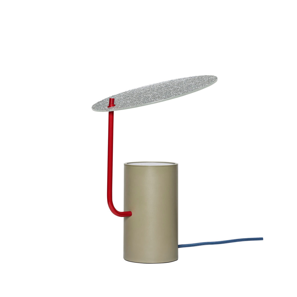 Disc Table Lamp Khaki/Red/Textured