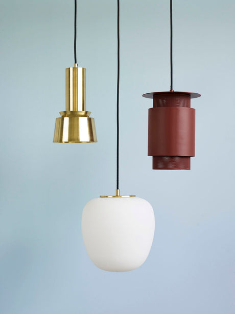 Double Ceiling Lamp Maroon