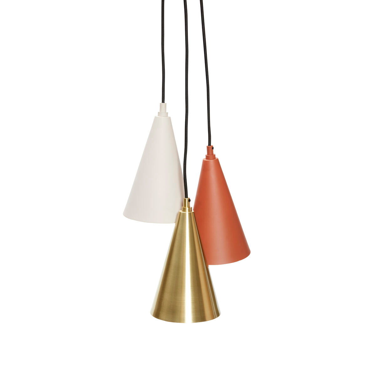 Drop Lamp White/Red/Brass