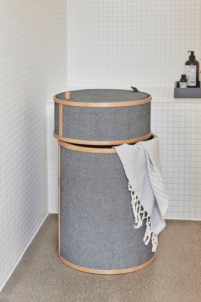 Ease Laundry Basket Grey/Natural