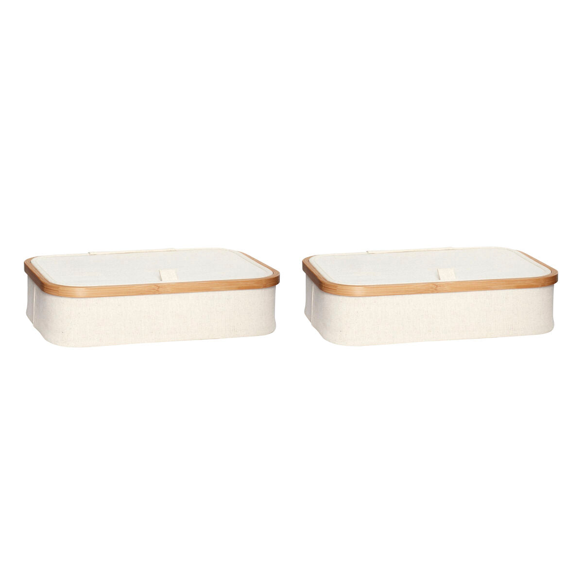 Ecru Storage Boxes White/Natural (set of 2)