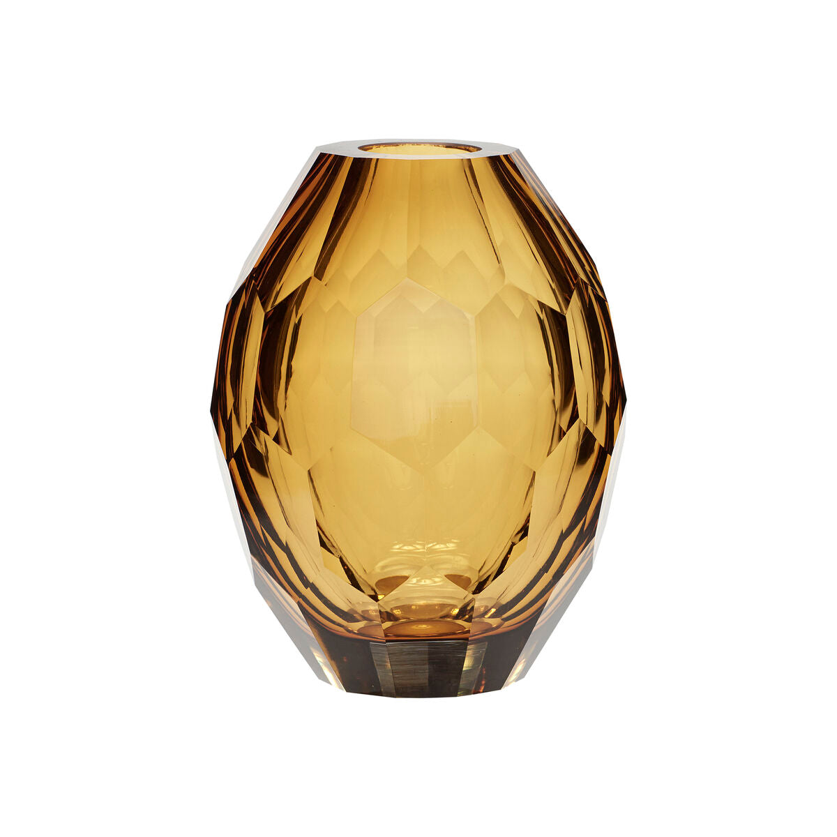 Facet Vase Amber