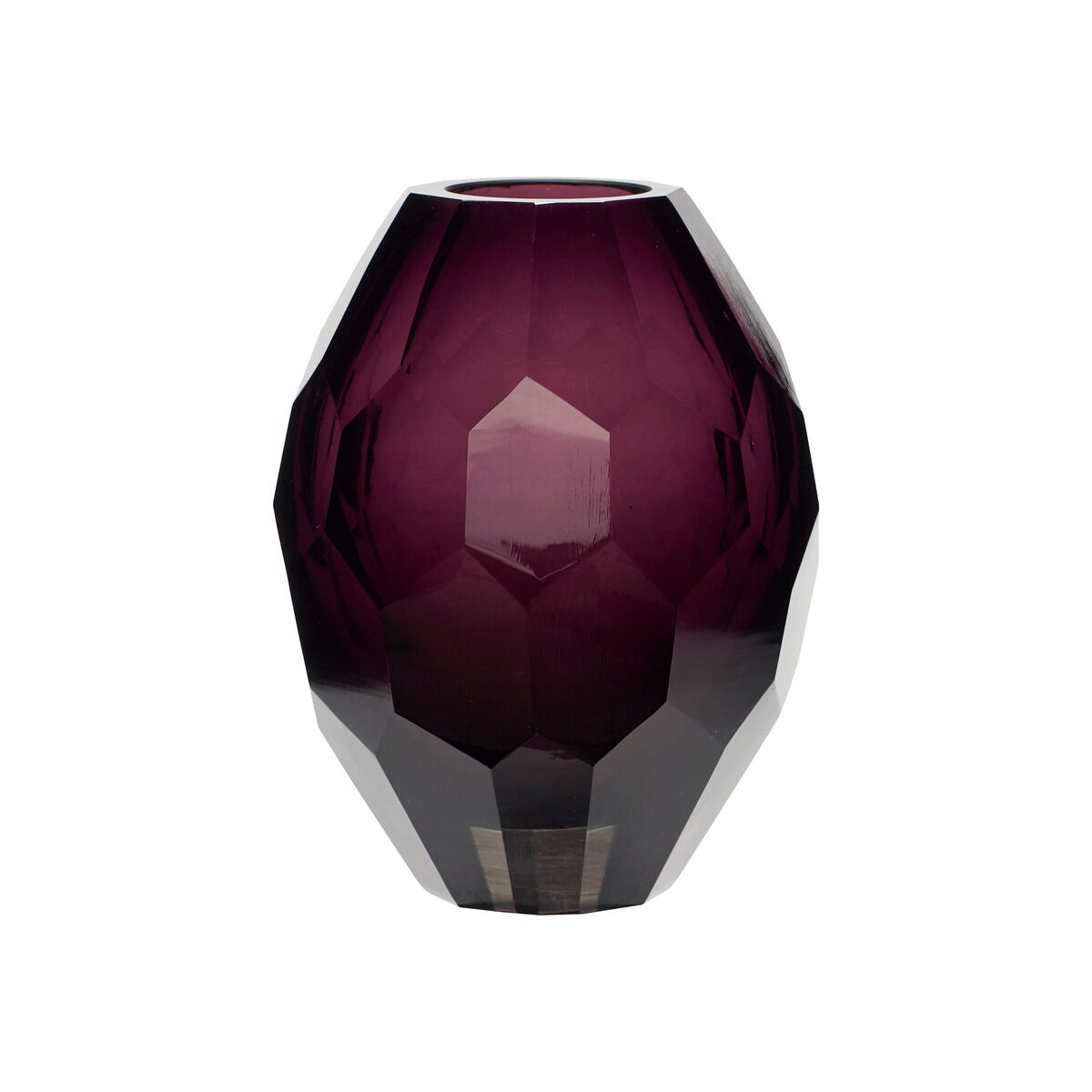 Facet Vase Burgundy