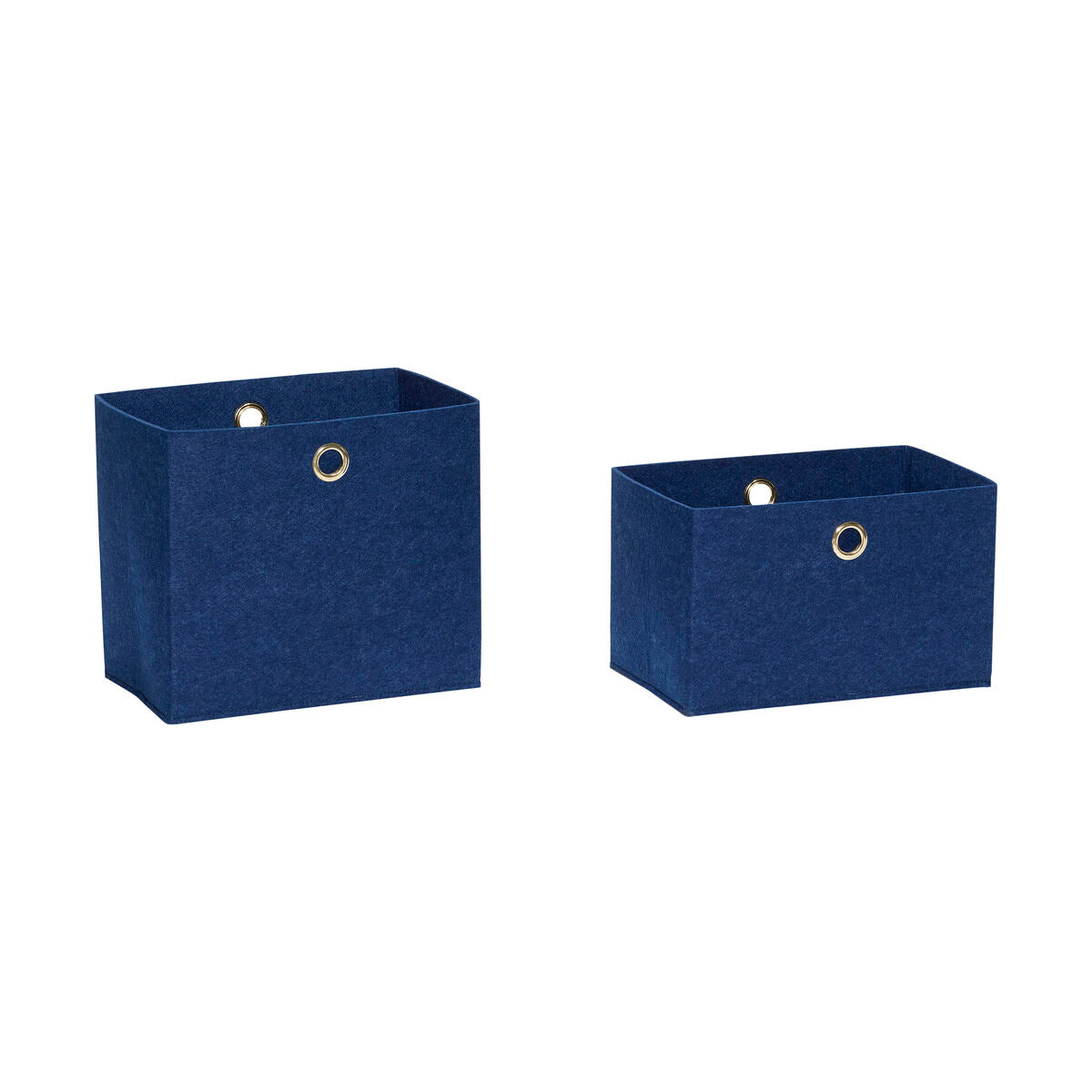 Felt Basket Square Blue (set of 2)